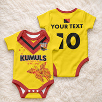 Papua New Guinea Rugby Custom Baby Onesie Six Seven Five to The World - Melanesian Pattern