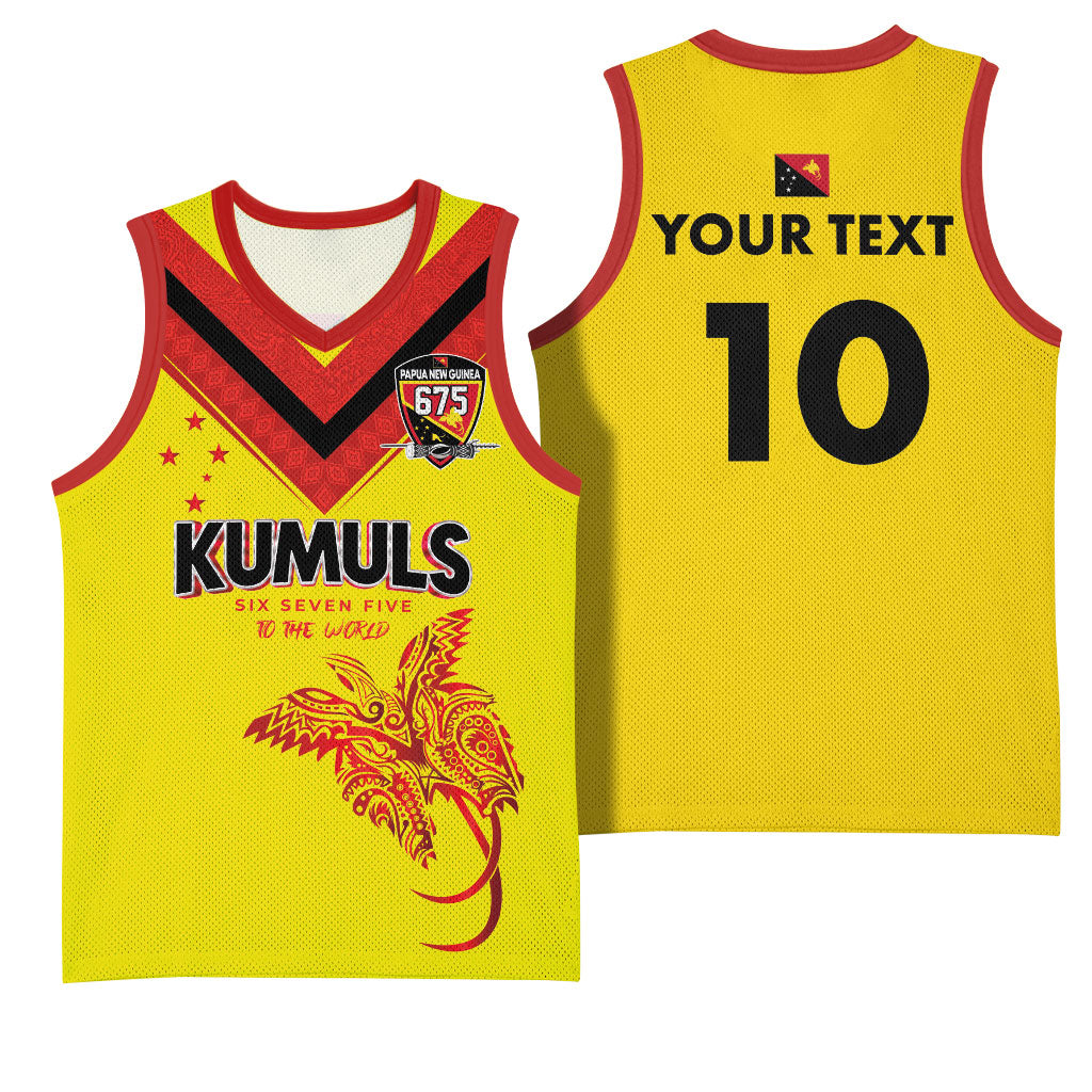 Papua New Guinea Rugby Custom Basketball Jersey Six Seven Five to The World - Melanesian Pattern