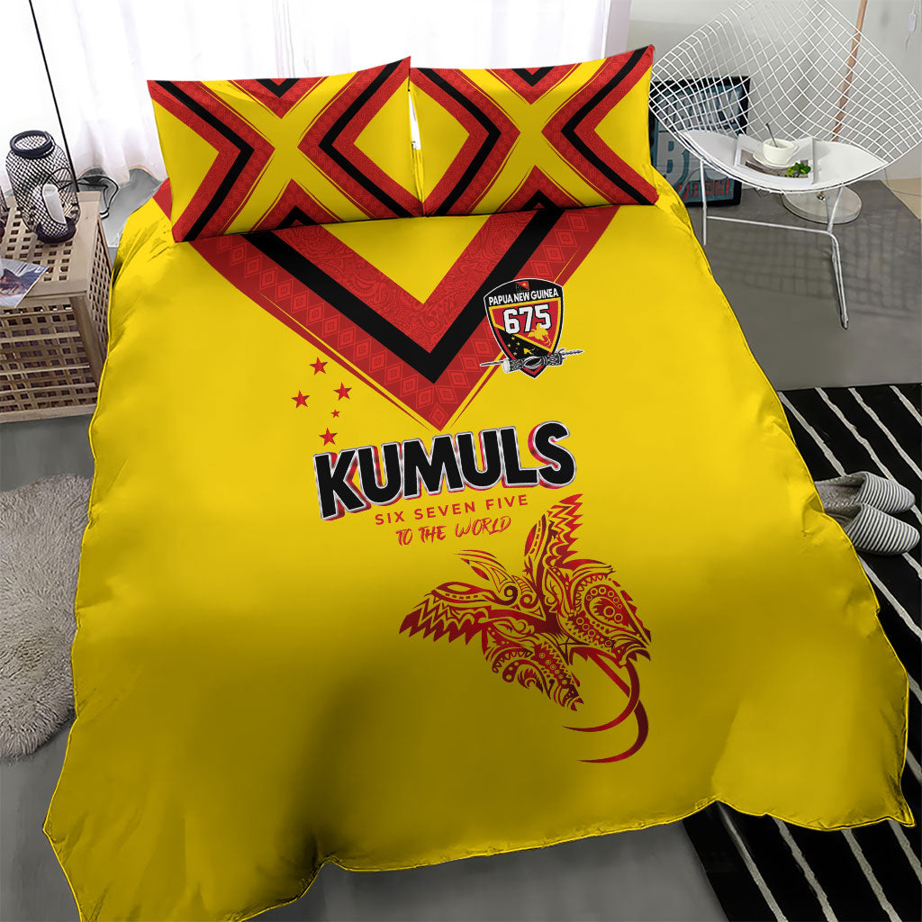 Papua New Guinea Rugby Bedding Set Six Seven Five to The World - Melanesian Pattern