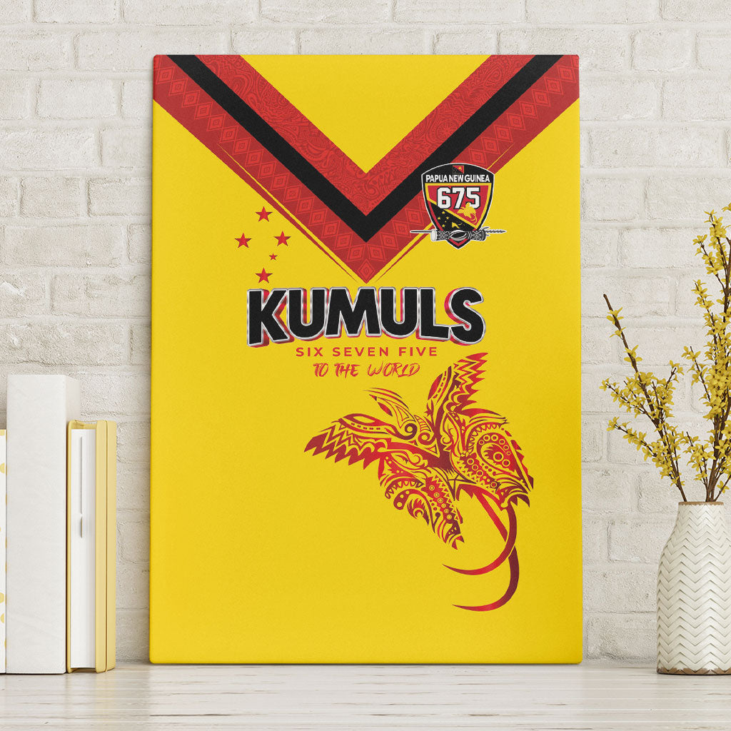 Papua New Guinea Rugby Canvas Wall Art Six Seven Five to The World - Melanesian Pattern LT03 Without Frame Multicolor - Polynesian Pride
