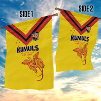 Papua New Guinea Rugby Garden Flag Six Seven Five to The World - Melanesian Pattern