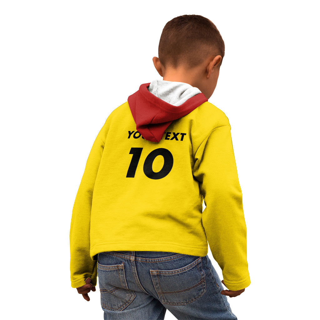 Papua New Guinea Rugby Custom Kid Hoodie Six Seven Five to The World - Melanesian Pattern