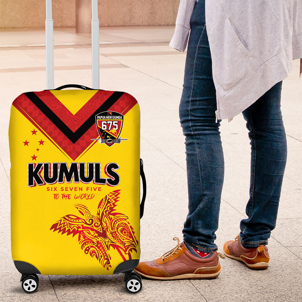Papua New Guinea Rugby Luggage Cover Six Seven Five to The World - Melanesian Pattern