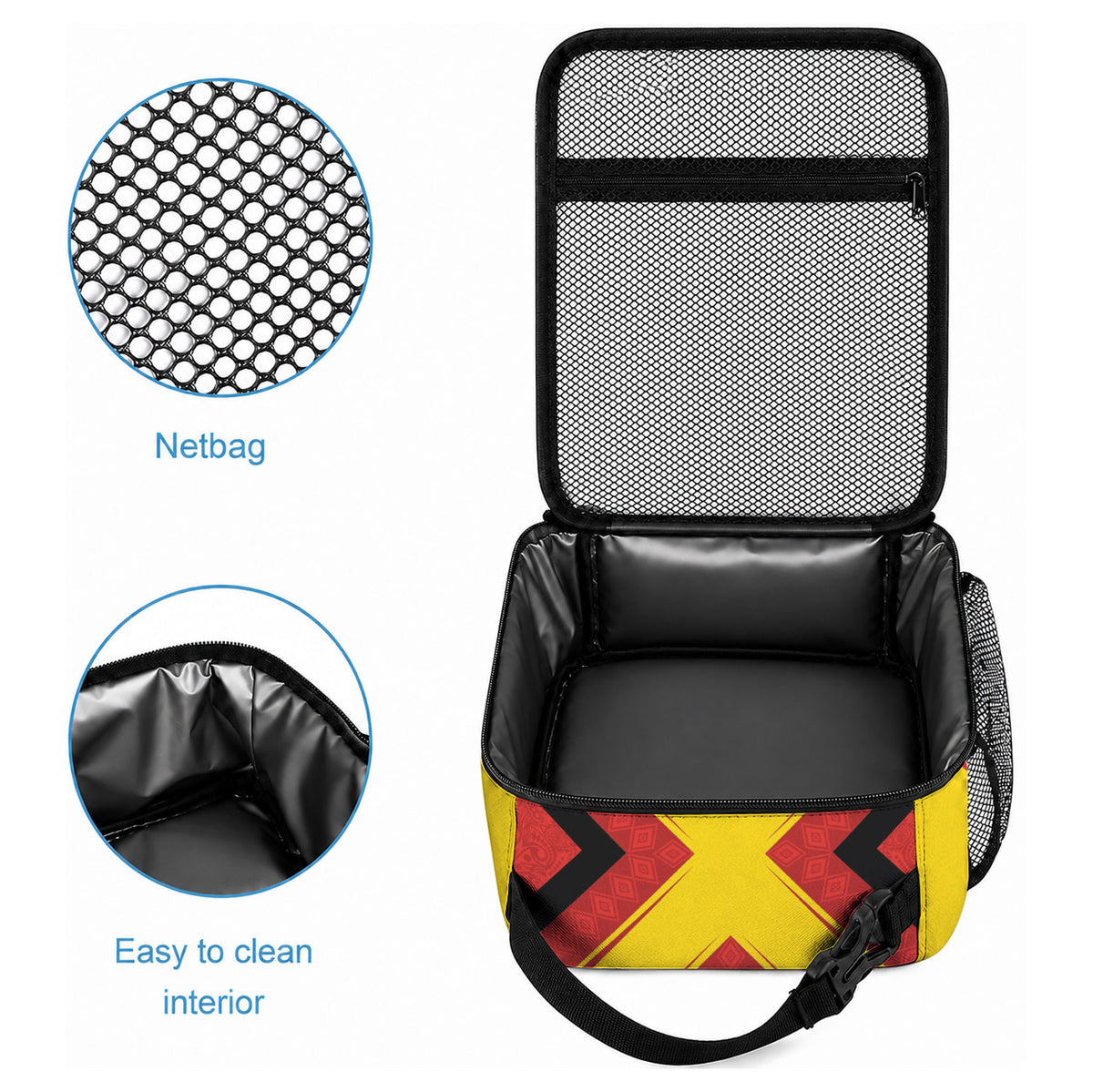 Papua New Guinea Rugby Lunch Bag Six Seven Five to The World - Melanesian Pattern