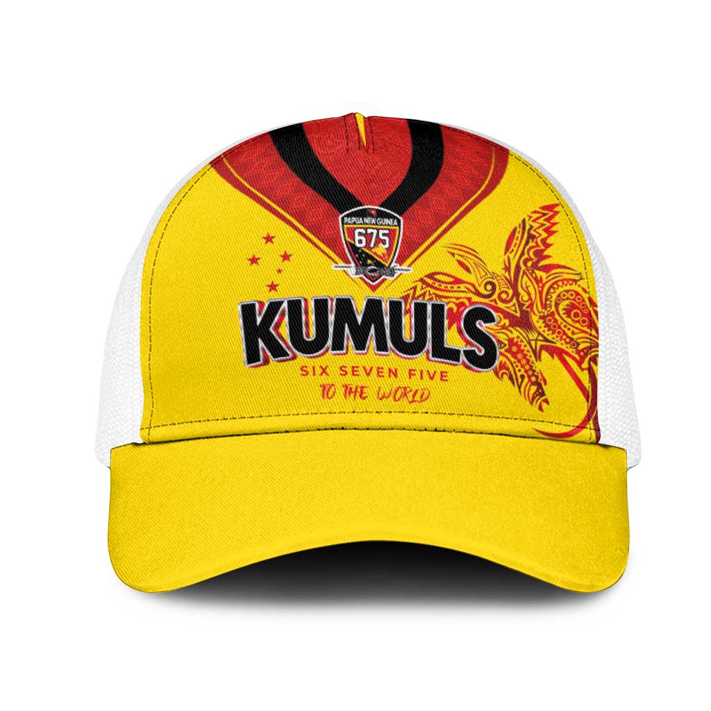 Papua New Guinea Rugby Mesh Trucker Cap Six Seven Five to The World - Melanesian Pattern