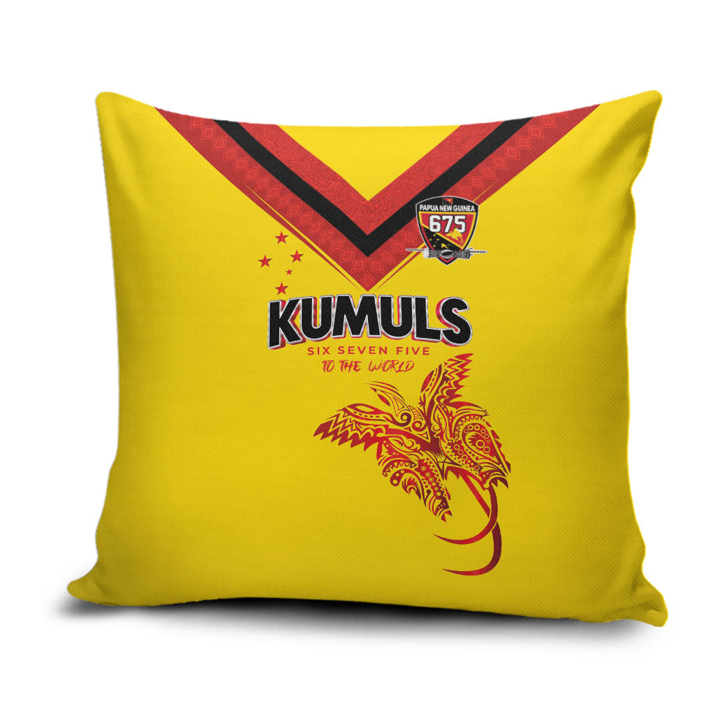 Papua New Guinea Rugby Pillow Cover Six Seven Five to The World - Melanesian Pattern LT03 Multicolor - Polynesian Pride