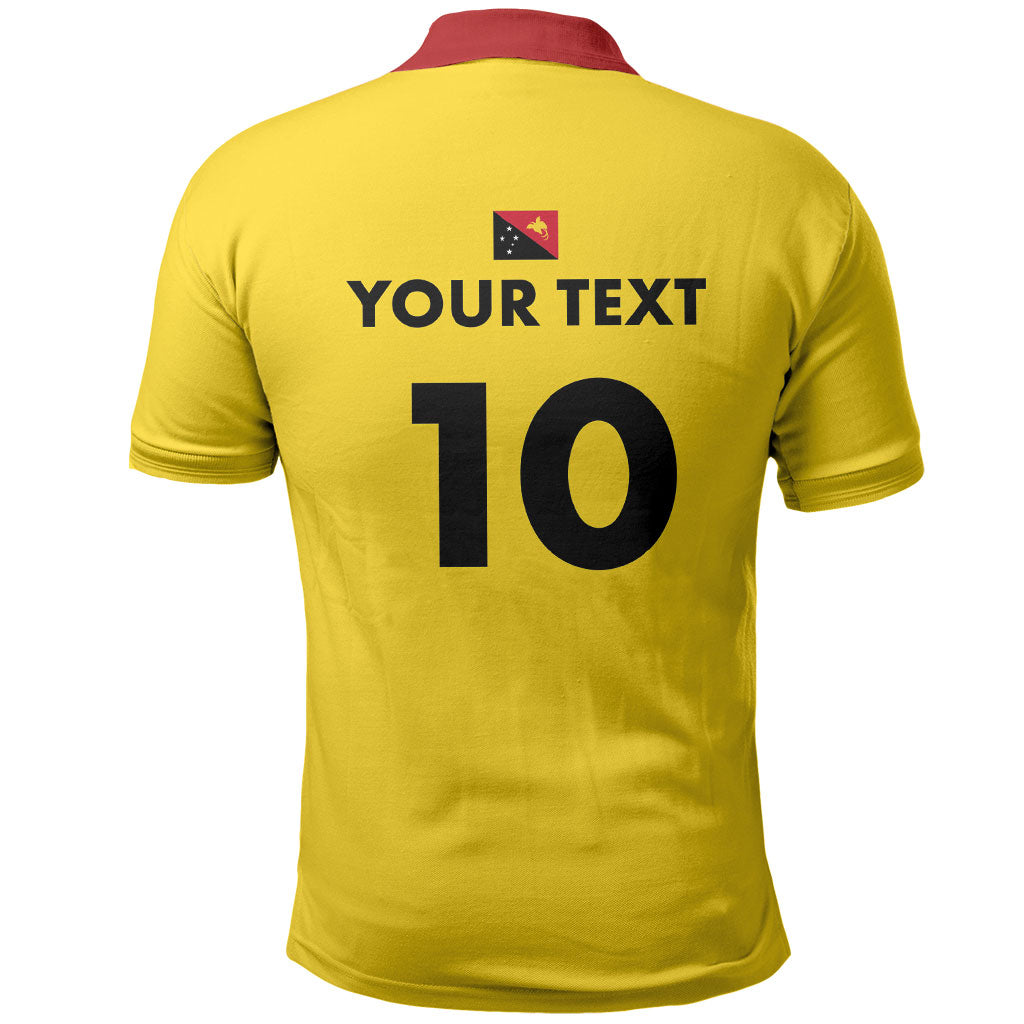 Papua New Guinea Rugby Custom Polo Shirt Six Seven Five to The World - Melanesian Pattern