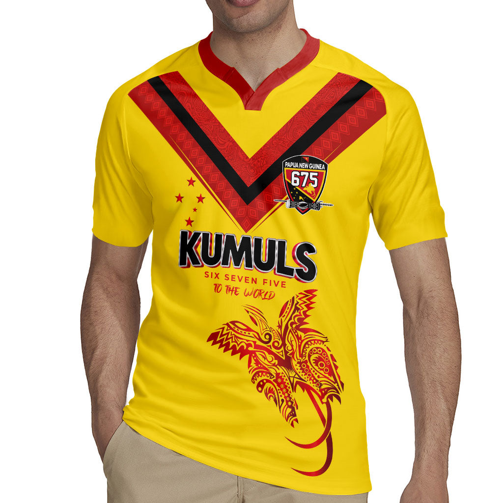 Papua New Guinea Rugby Custom Rugby Jersey Six Seven Five to The World - Melanesian Pattern