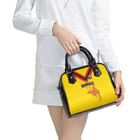Papua New Guinea Rugby Shoulder Handbag Six Seven Five to The World - Melanesian Pattern