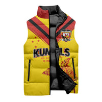 Papua New Guinea Rugby Custom Sleeveless Puffer Jacket Six Seven Five to The World - Melanesian Pattern