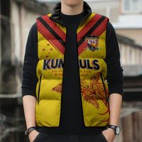 Papua New Guinea Rugby Custom Sleeveless Puffer Jacket Six Seven Five to The World - Melanesian Pattern