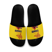 Papua New Guinea Rugby Slide Sandals Six Seven Five to The World - Melanesian Pattern