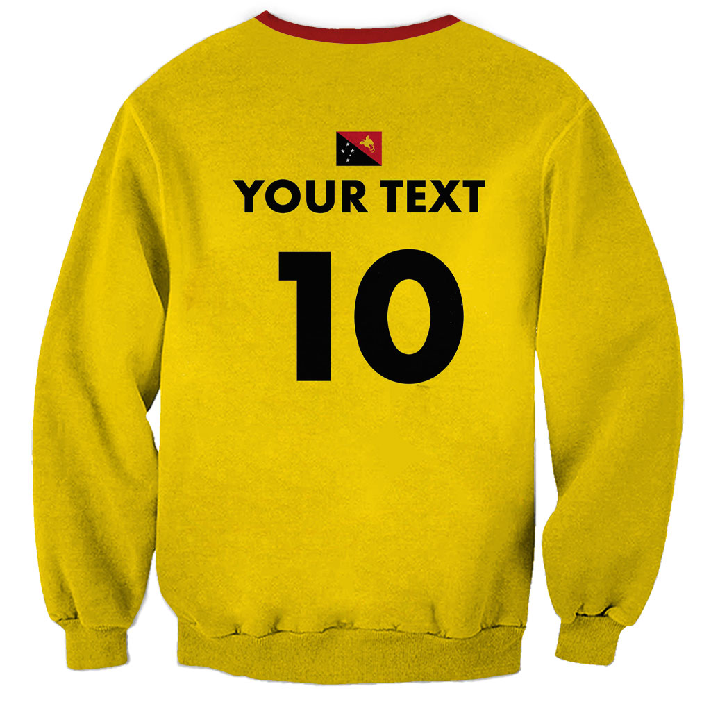 Papua New Guinea Rugby Custom Sweatshirt Six Seven Five to The World - Melanesian Pattern