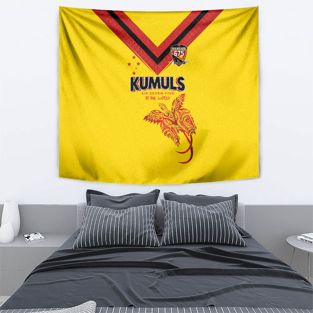 Papua New Guinea Rugby Tapestry Six Seven Five to The World - Melanesian Pattern