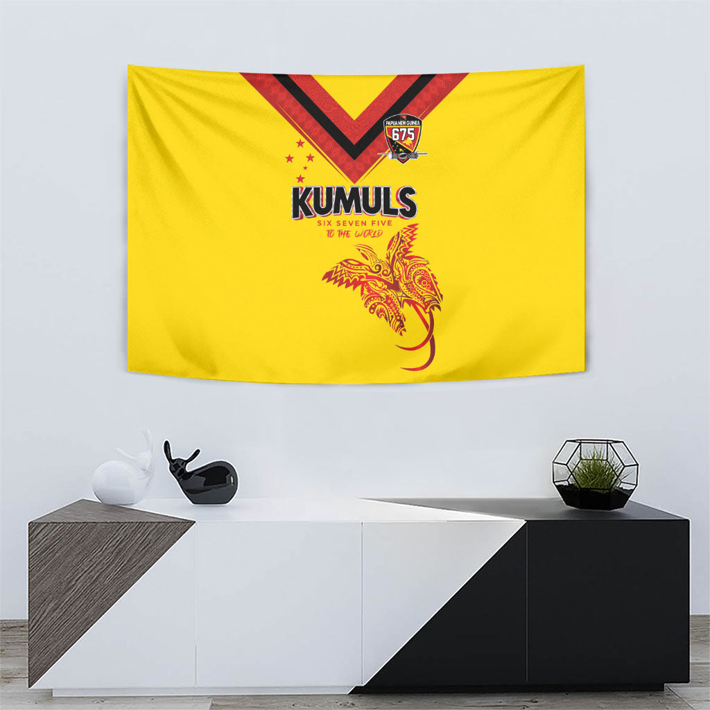 Papua New Guinea Rugby Tapestry Six Seven Five to The World - Melanesian Pattern