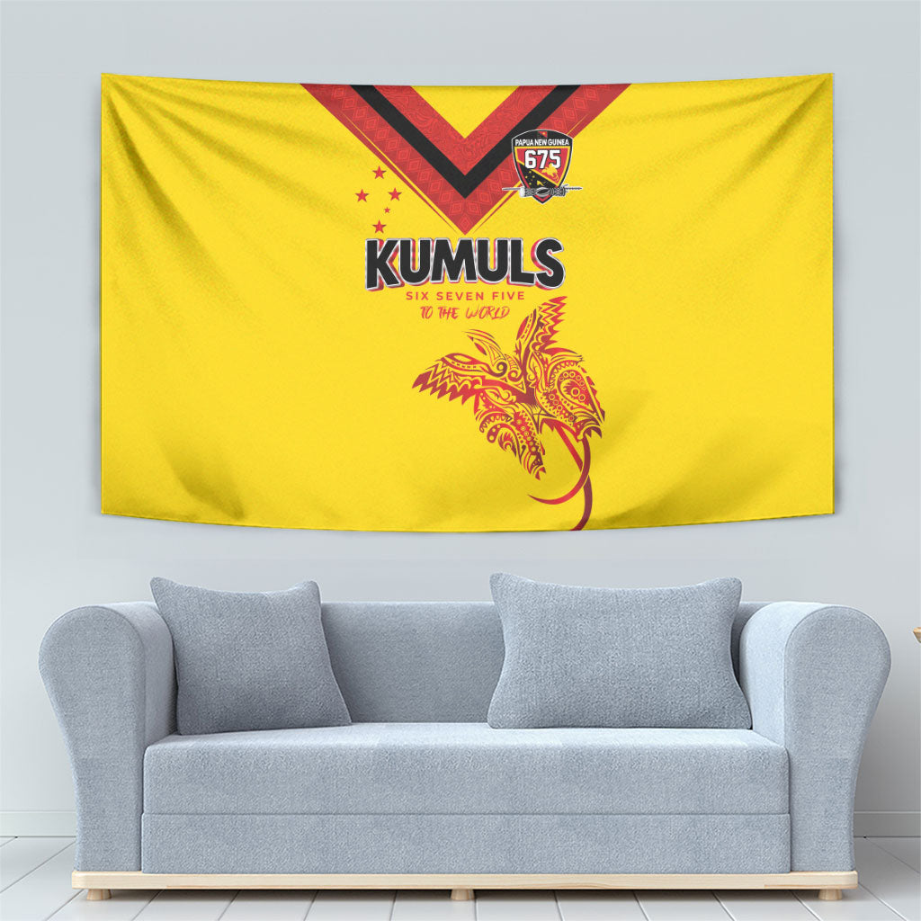 Papua New Guinea Rugby Tapestry Six Seven Five to The World - Melanesian Pattern