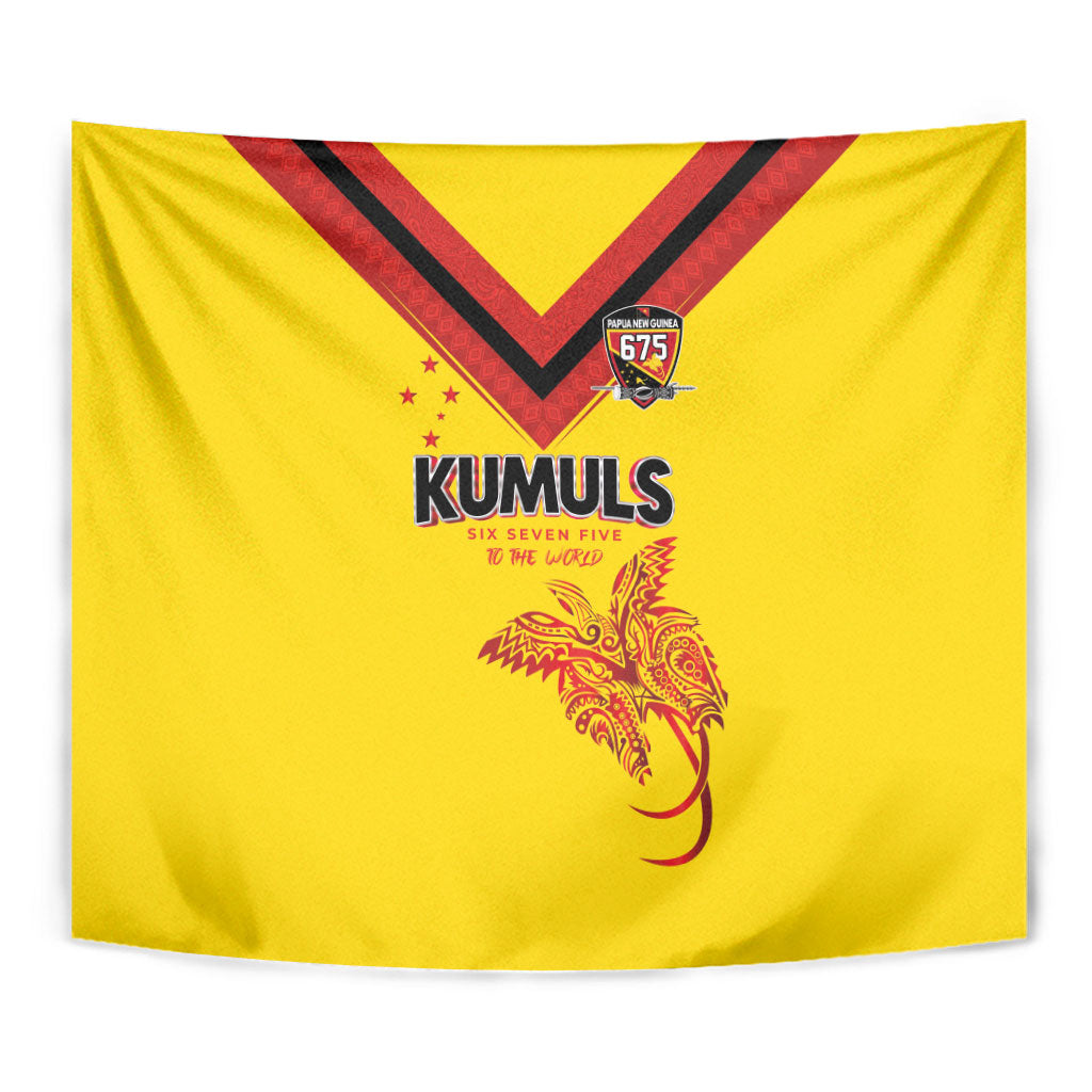Papua New Guinea Rugby Tapestry Six Seven Five to The World - Melanesian Pattern