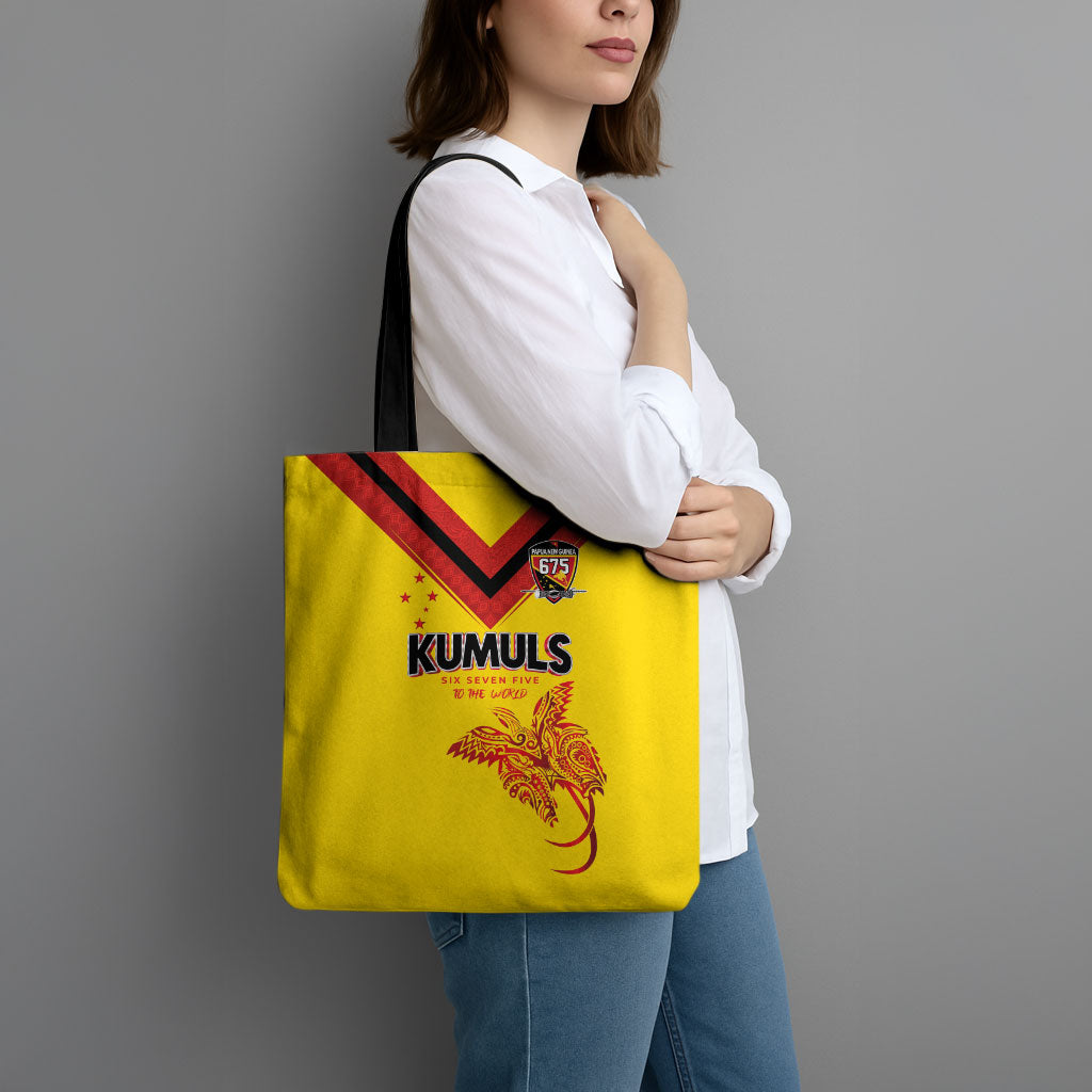 Papua New Guinea Rugby Tote Bag Six Seven Five to The World - Melanesian Pattern