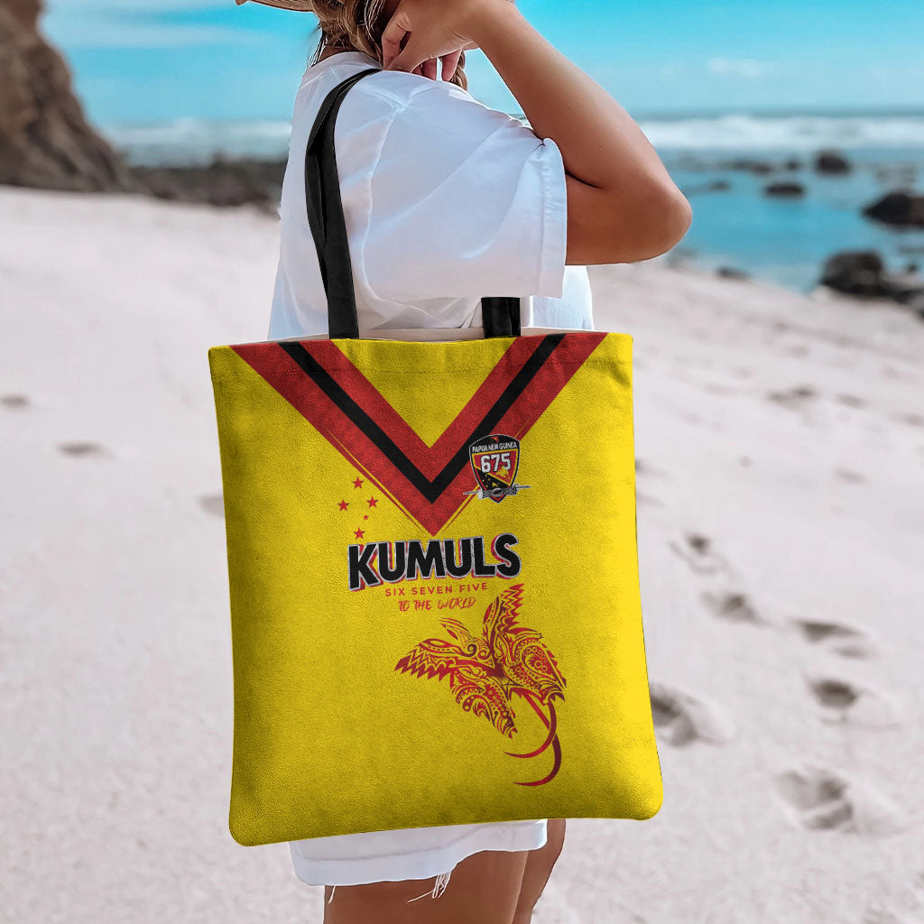 Papua New Guinea Rugby Tote Bag Six Seven Five to The World - Melanesian Pattern