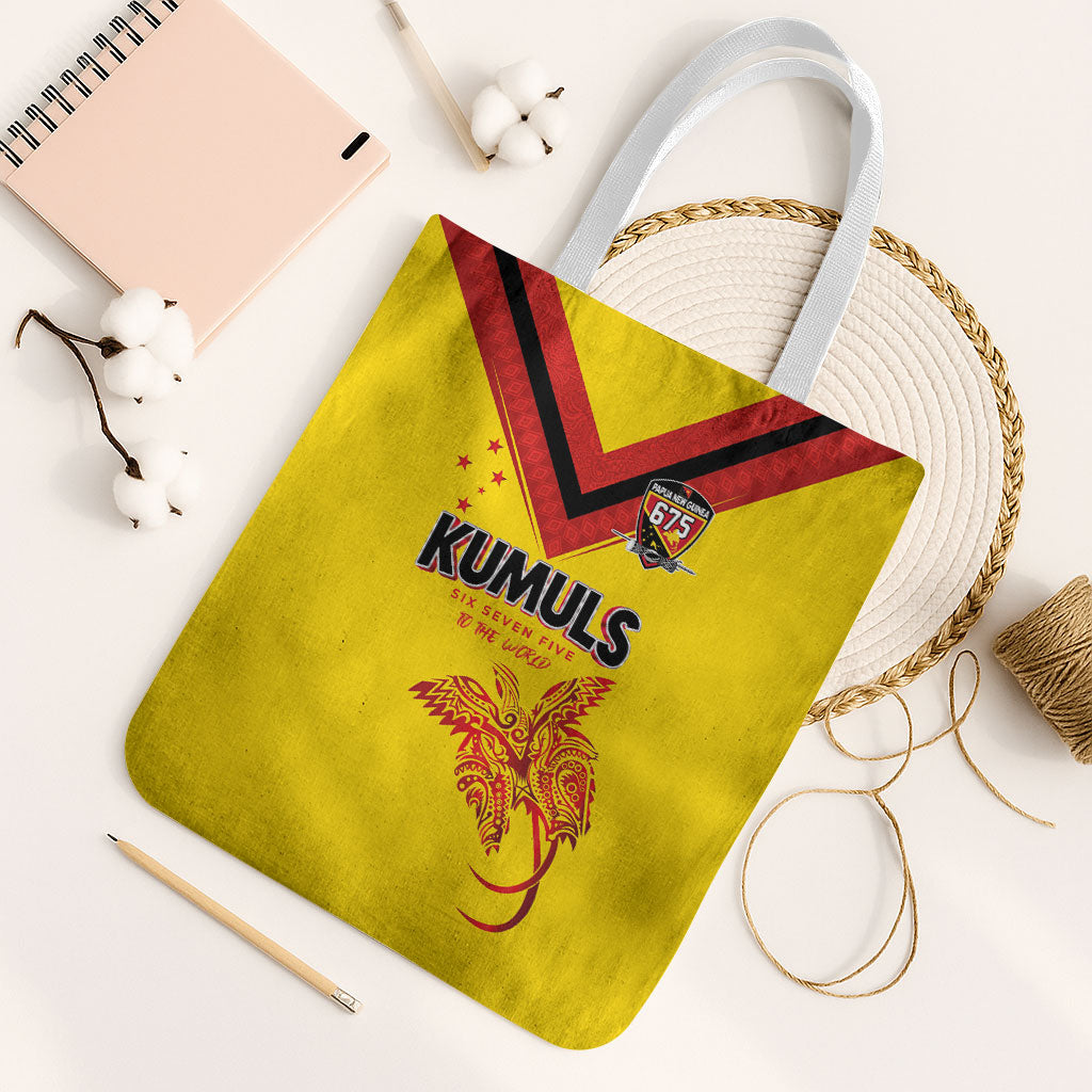 Papua New Guinea Rugby Tote Bag Six Seven Five to The World - Melanesian Pattern