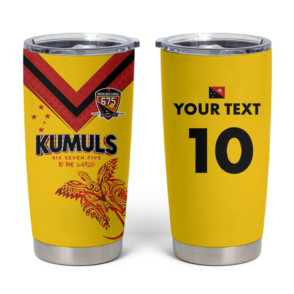 Papua New Guinea Rugby Custom Tumbler Cup Six Seven Five to The World - Melanesian Pattern