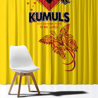 Papua New Guinea Rugby Window Curtain Six Seven Five to The World - Melanesian Pattern