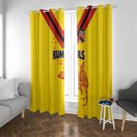 Papua New Guinea Rugby Window Curtain Six Seven Five to The World - Melanesian Pattern