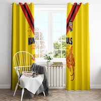 Papua New Guinea Rugby Window Curtain Six Seven Five to The World - Melanesian Pattern
