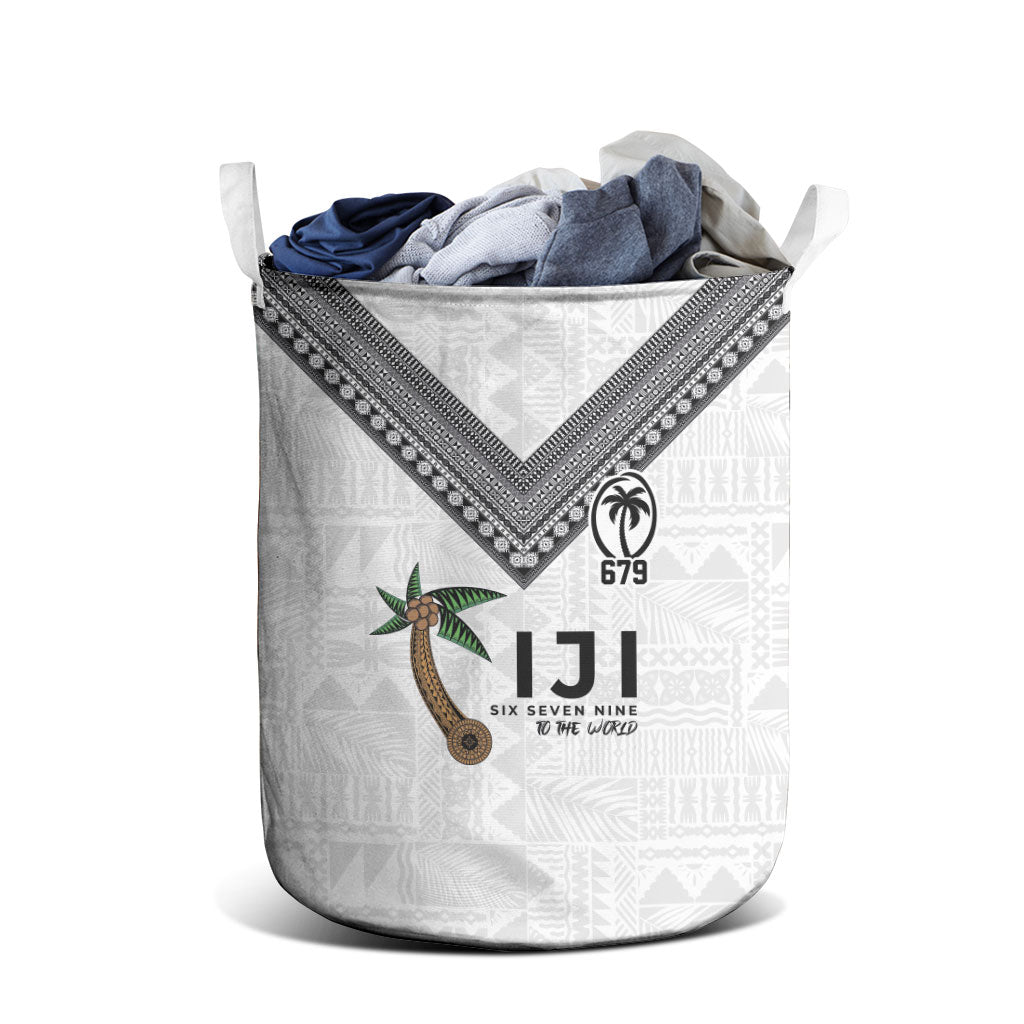 Fijian Rugby Laundry Basket Six Seven Nine to The World - Tapa Pattern