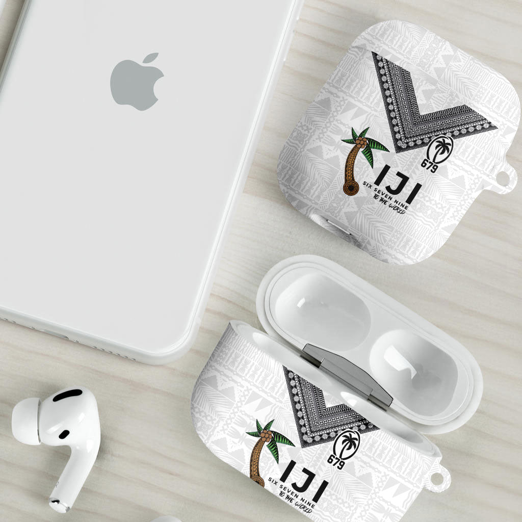 Fijian Rugby AirPods Case Six Seven Nine to The World - Tapa Pattern