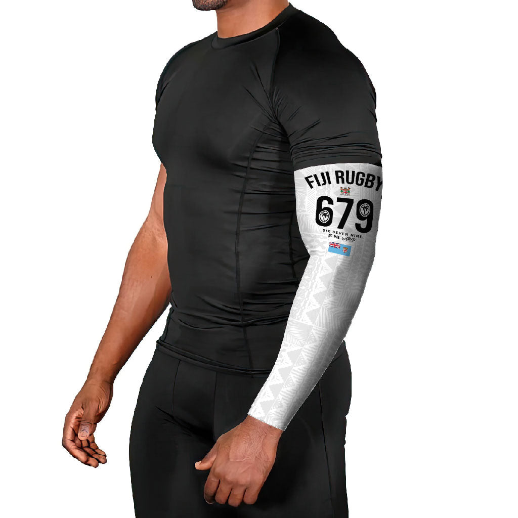 Fijian Rugby Arm Sleeves Six Seven Nine to The World - Tapa Pattern