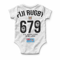Fijian Rugby Baby Onesie Six Seven Nine to The World - Tapa Pattern