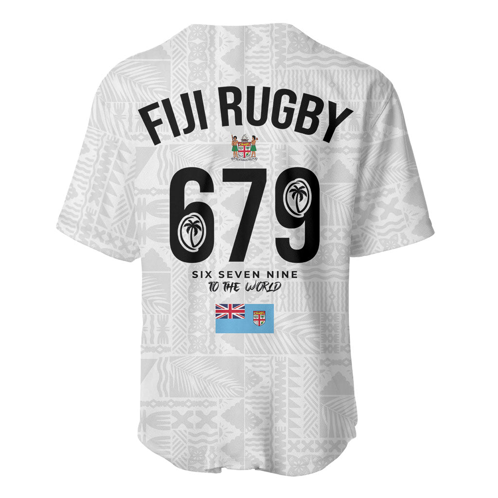 Fijian Rugby Baseball Jersey Six Seven Nine to The World - Tapa Pattern