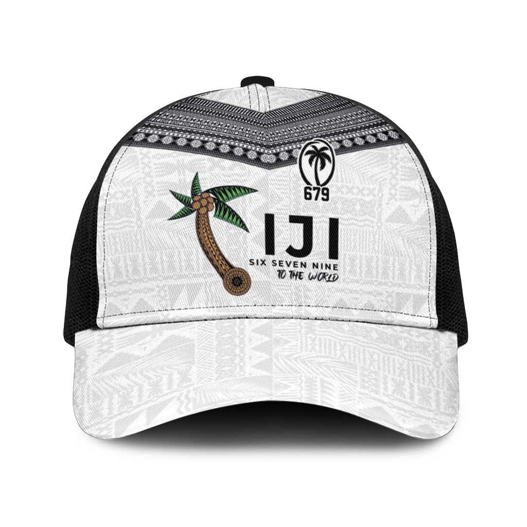 Fijian Rugby Baseball Net Cap Six Seven Nine to The World - Tapa Pattern