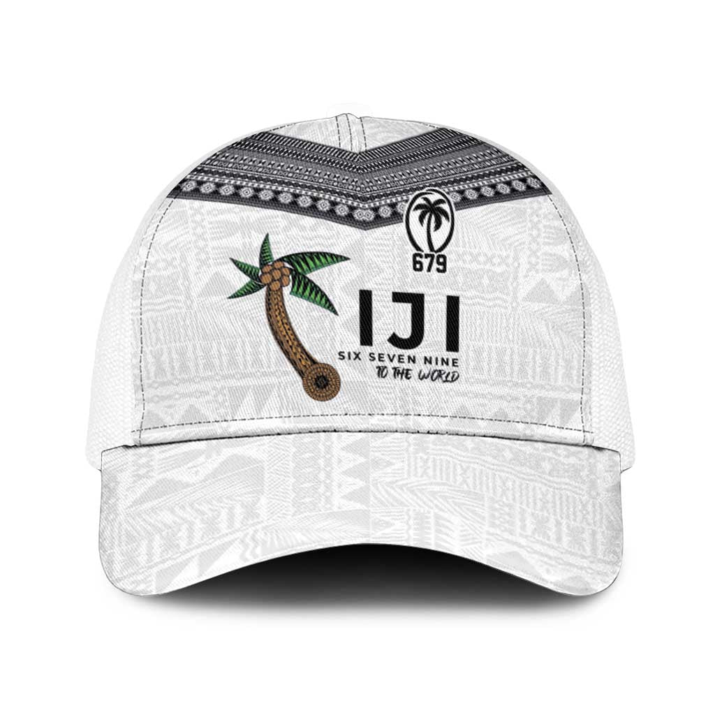 Fijian Rugby Baseball Net Cap Six Seven Nine to The World - Tapa Pattern