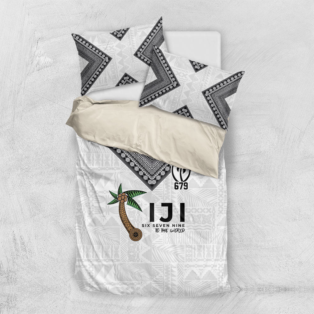 Fijian Rugby Bedding Set Six Seven Nine to The World - Tapa Pattern