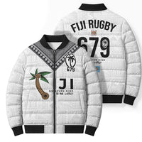 Fijian Rugby Bomber Puffer Jacket Six Seven Nine to The World - Tapa Pattern