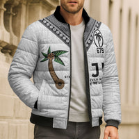 Fijian Rugby Bomber Puffer Jacket Six Seven Nine to The World - Tapa Pattern