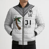 Fijian Rugby Bomber Puffer Jacket Six Seven Nine to The World - Tapa Pattern
