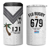 Fijian Rugby 4 in 1 Can Cooler Tumbler Six Seven Nine to The World - Tapa Pattern LT03 One Size: 16 oz Multicolor - Polynesian Pride