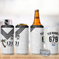 Fijian Rugby 4 in 1 Can Cooler Tumbler Six Seven Nine to The World - Tapa Pattern LT03 - Polynesian Pride