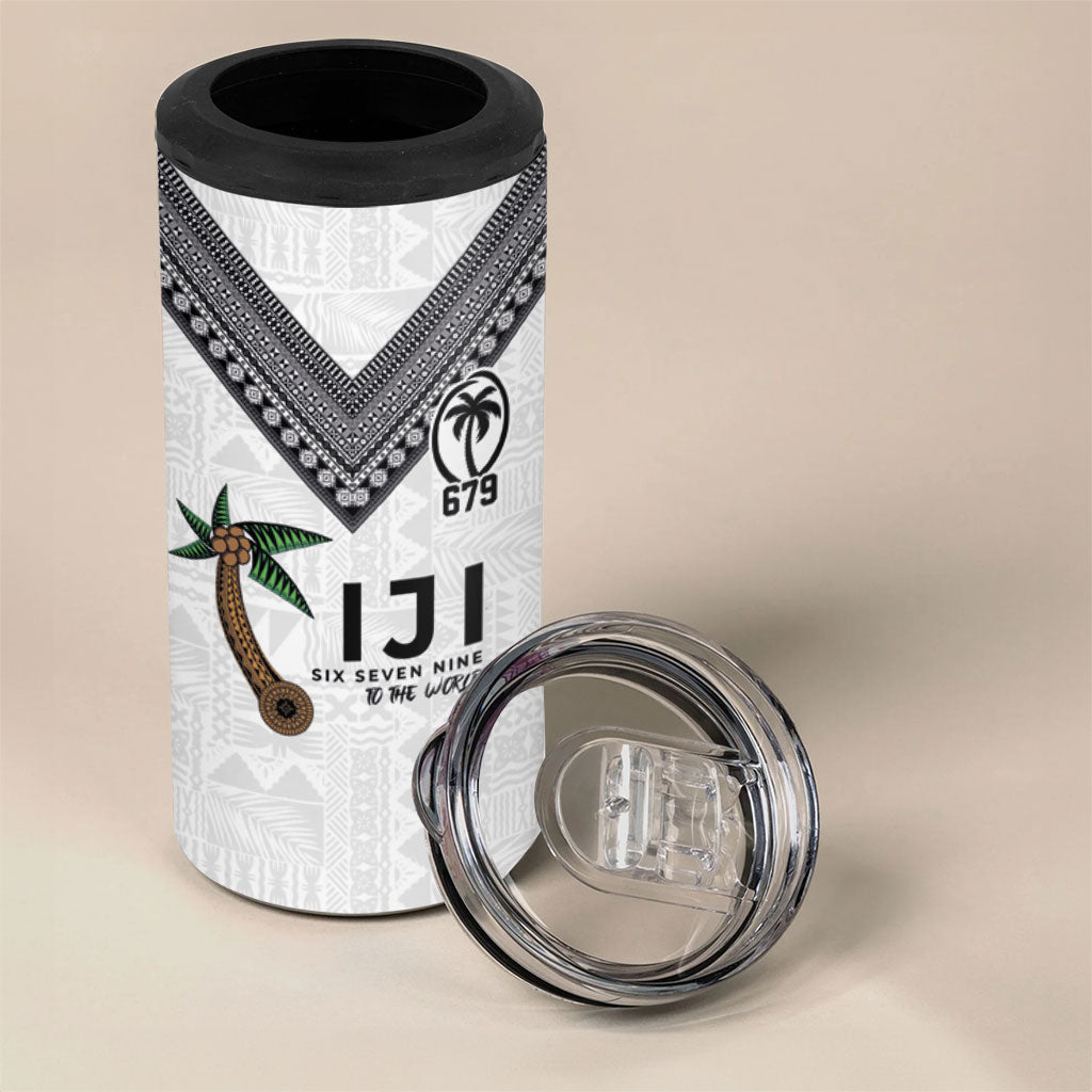 Fijian Rugby 4 in 1 Can Cooler Tumbler Six Seven Nine to The World - Tapa Pattern LT03 - Polynesian Pride