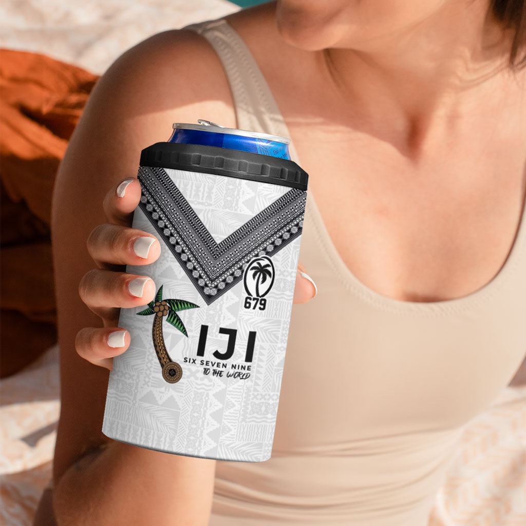 Fijian Rugby 4 in 1 Can Cooler Tumbler Six Seven Nine to The World - Tapa Pattern LT03 - Polynesian Pride