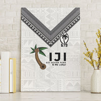 Fijian Rugby Canvas Wall Art Six Seven Nine to The World - Tapa Pattern