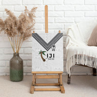 Fijian Rugby Canvas Wall Art Six Seven Nine to The World - Tapa Pattern
