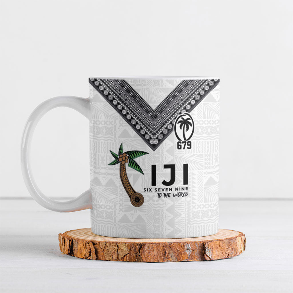 Fijian Rugby Ceramic Mug Six Seven Nine to The World - Tapa Pattern