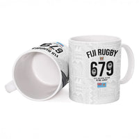 Fijian Rugby Ceramic Mug Six Seven Nine to The World - Tapa Pattern