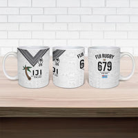 Fijian Rugby Ceramic Mug Six Seven Nine to The World - Tapa Pattern