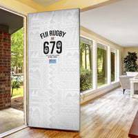 Fijian Rugby Door Cover Six Seven Nine to The World - Tapa Pattern