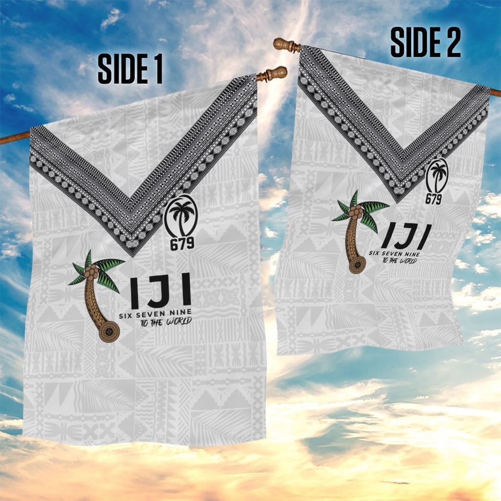 Fijian Rugby Garden Flag Six Seven Nine to The World - Tapa Pattern
